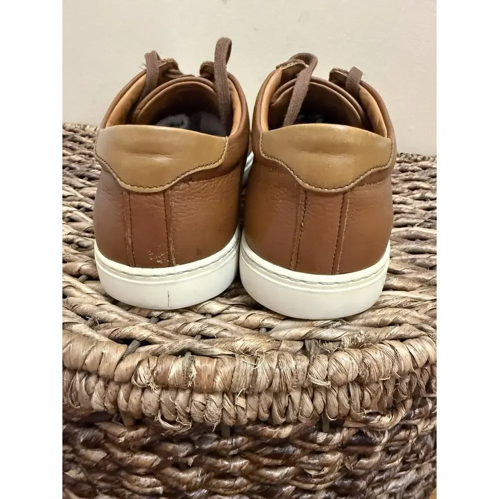 Allen Edmonds “COURTSIDE” Men’s Size 9 D Low-Top Leather Walnut Sneakers nice